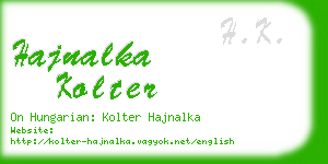 hajnalka kolter business card